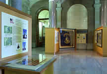 A northwestern view of the exhibit from within the gallery