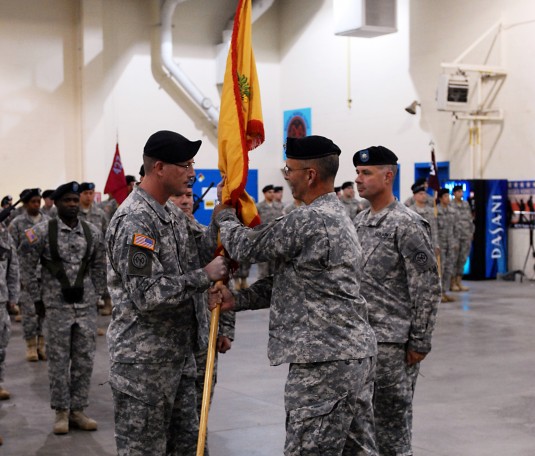 Passing the Flag to New 427th Leader