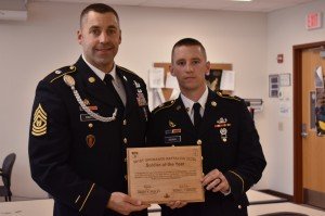 N.Y. Army National Guard Specliast John Isemen, assigned to the 1108th Explosive Ordnance Disposal (EOD), wins Soldier of the year award in the Best Warrior Competition, in Glenville, N.Y., Oct. 22nd, 2017. Iseman was the overall winner 501st EOD Battalion Best Warrior Competition, accumulating the most overall points for the competition. (N.Y. Army National Guard photo by Spc. Andrew Valenza)